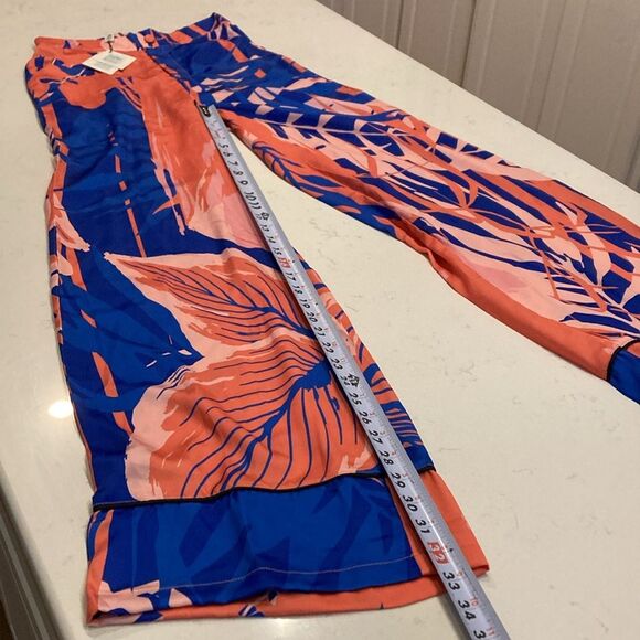 By Egreis Kiana Set Tropical Pink Feather Trim Robe Pajama Set - Picture 10 of 16